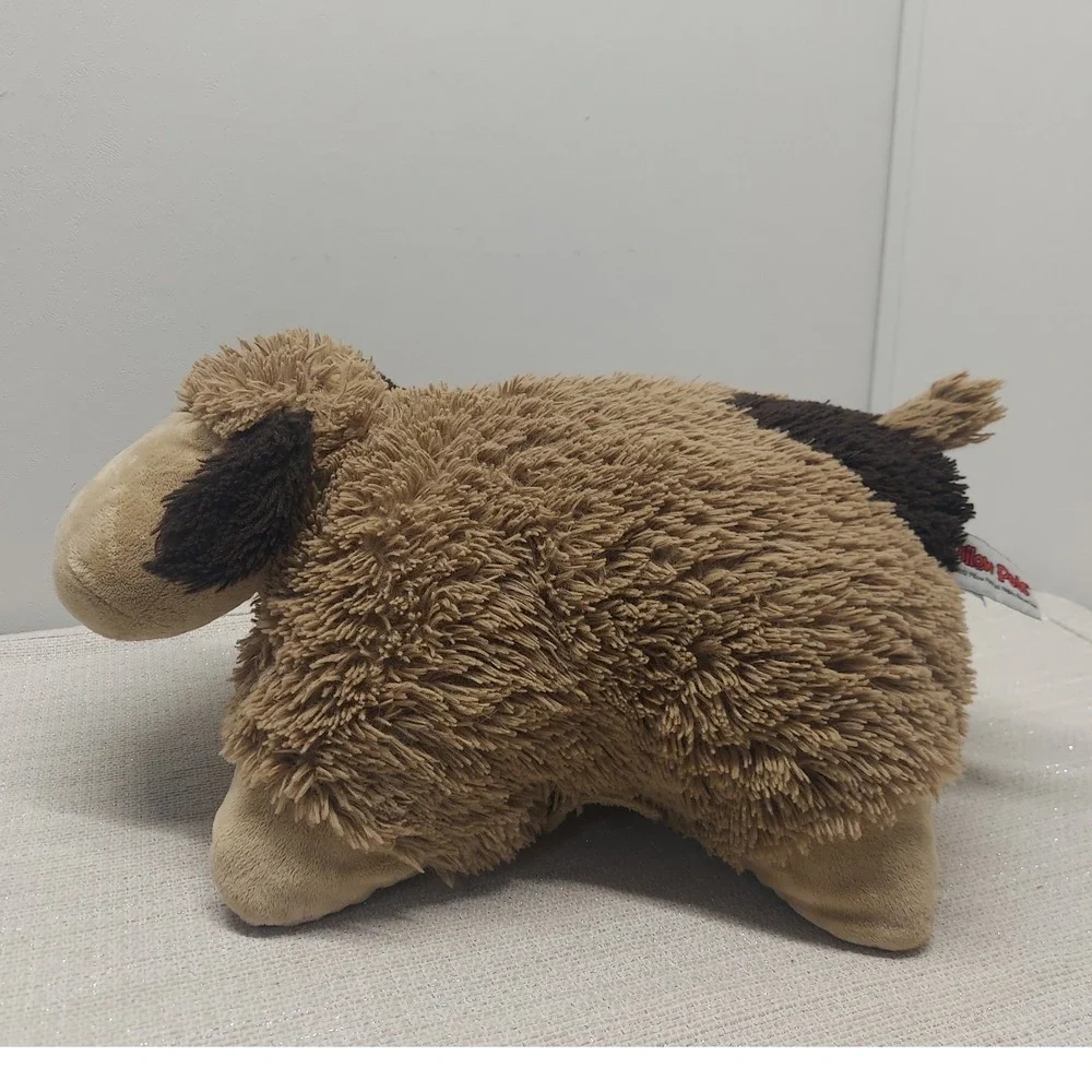 Pillow Pets Comfy Puppy Dog Plush Brown Tan Shaggy Stuffed Animal 18 inch Large